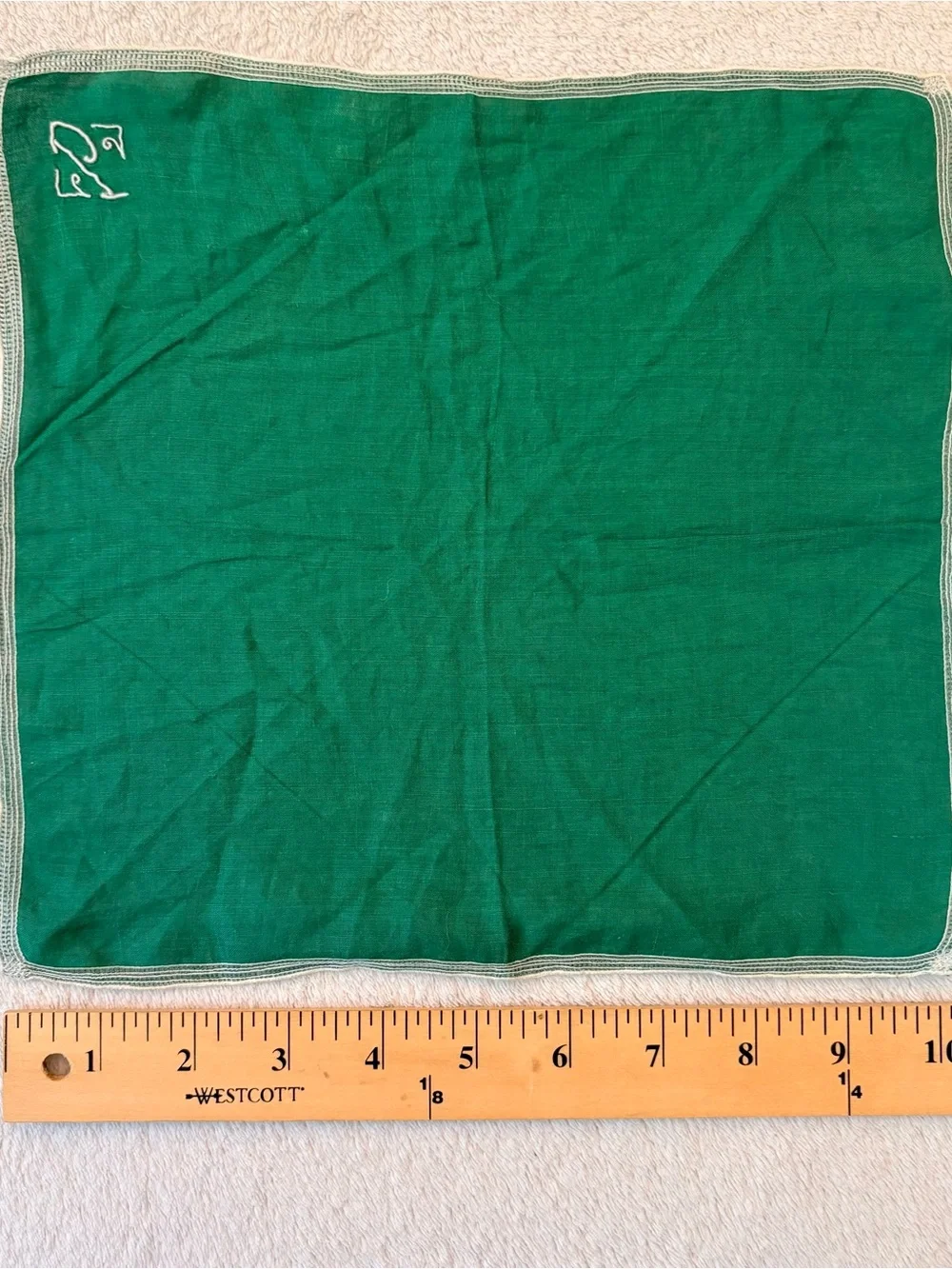 3 Vintage Handkerchiefs — cotton and linen — Pristine
